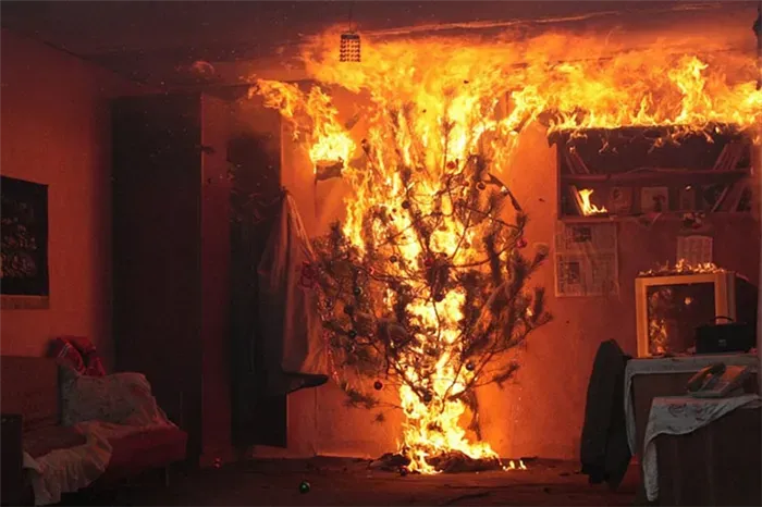 Пожар в комнате