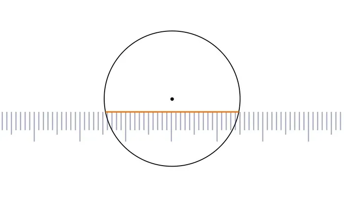 Горизонтальная линия внутри круга