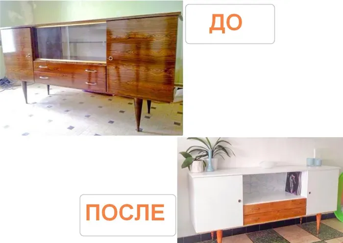Советский шкаф как обновить