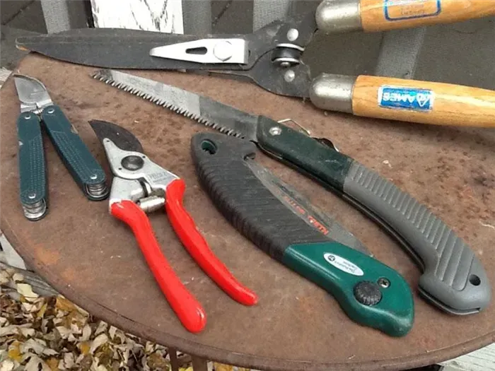 инструменты для садовых работ