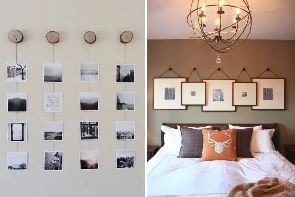Красивые фотографии на стене - интересное оформление комнаты