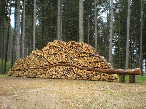 Поленница для дров: фото + как сделать своими руками