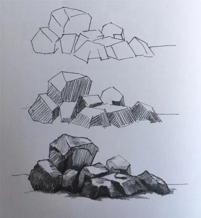 Камни нарисованные карандашами