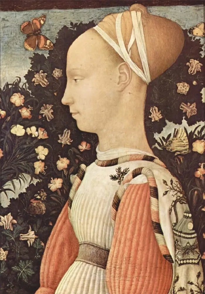 Готика в живописи. Пизанелло. «Портрет Джиневры д’Эсте», 1435-1440 гг.