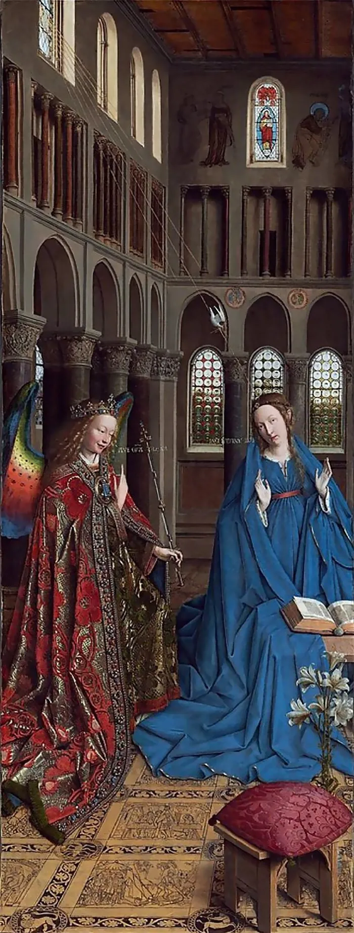 Готика в живописи. Ян ван Эйк. «Благовещение», ок. 1435 г., холст, масло