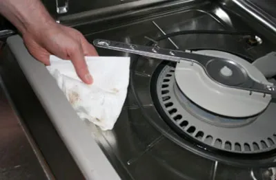 Для предотвращения образования плесени в посудомоечной машине необходимо ее вытирать насухо
