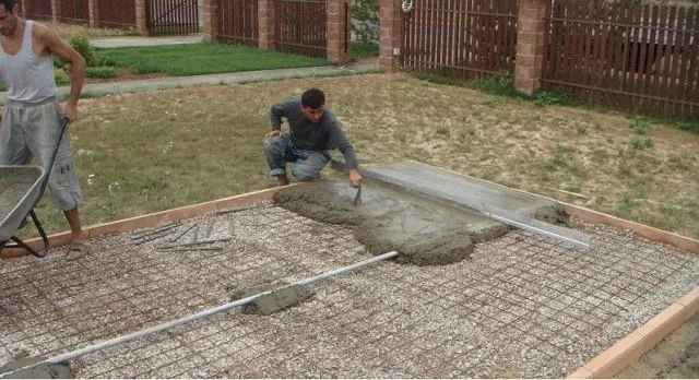 бетонирование двора