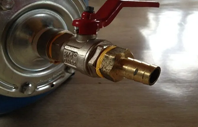 Подключение компрессора для продувки водопровода