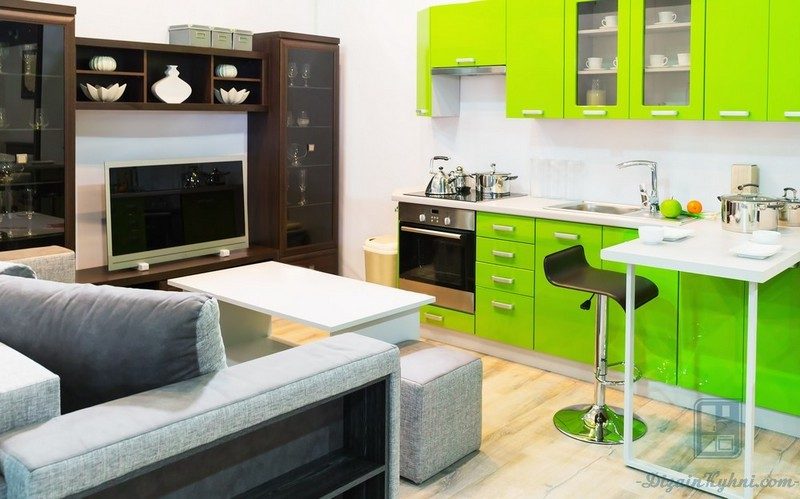 green-kitchen-and-room-clean-interior-design