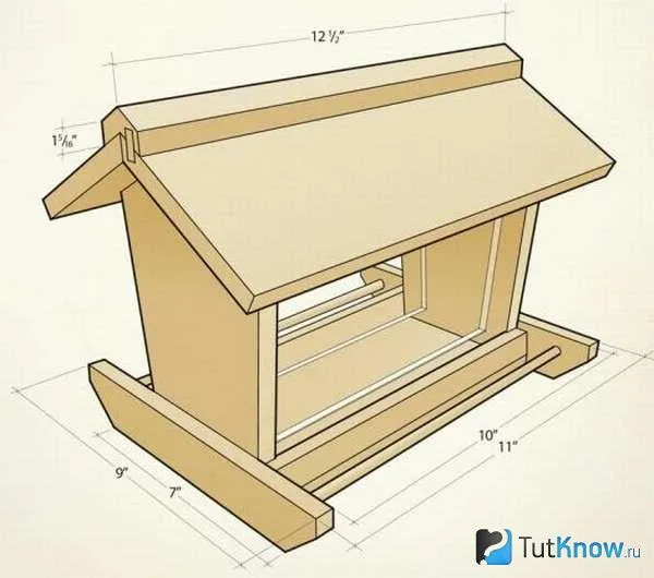 Схема для создания красивого домика для птиц
