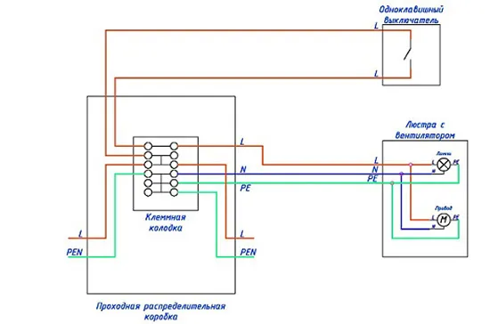 Схема с одноклавишным подключением