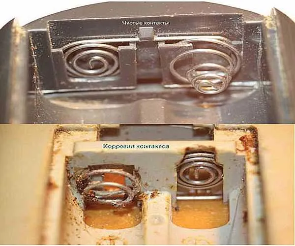 Корродировавшие контакты могут быть причиной того что не работает пульт от телевизора