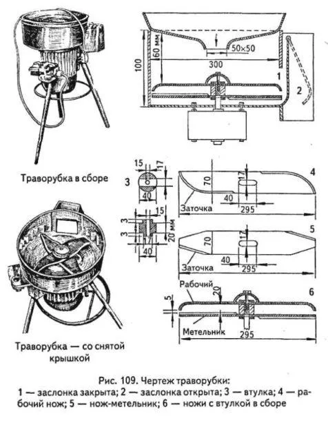 Чертеж-схема траворубки