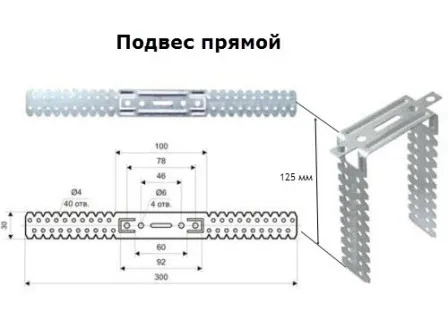 razmery podvesov dlya gipsokartona 2