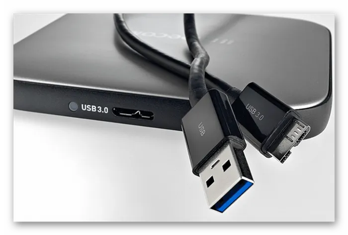 Подключение жесткого диска по USB