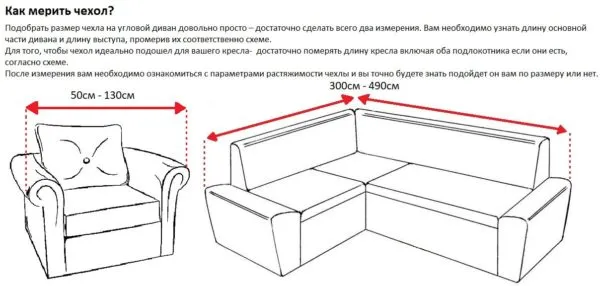 Как измерить диван