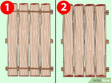 Step 3 Сложите доски и рейки.